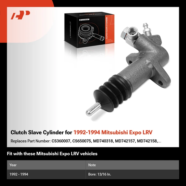 Clutch Slave Cylinder for 1992-1994 Mitsubishi Expo LRV