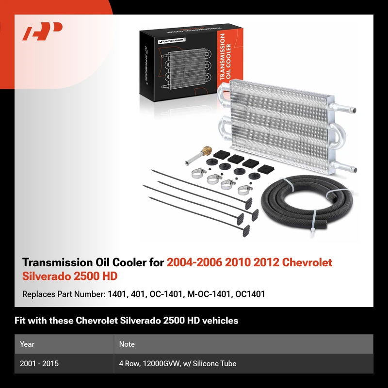 Transmission Oil Cooler for 2004-2006 2010 2012 Chevrolet Silverado 2500 HD