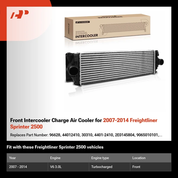 Front Intercooler Charge Air Cooler for 2007-2014 Freightliner Sprinter 2500