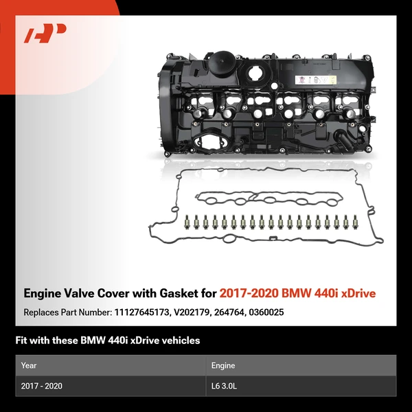 Engine Valve Cover with Gasket for 2017-2020 BMW 440i xDrive