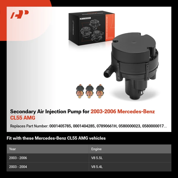 Secondary Air Injection Pump for 2003-2006 Mercedes-Benz CL55 AMG