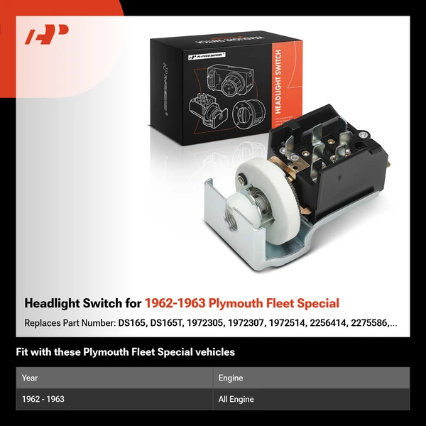 Headlight Switch for 1962-1963 Plymouth Fleet Special