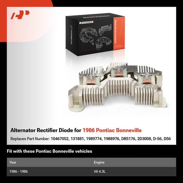 Alternator Rectifier Diode for 1986 Pontiac Bonneville