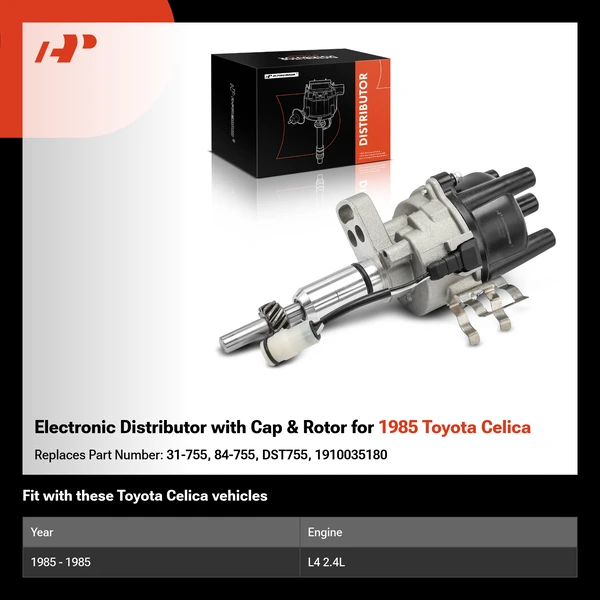 Electronic Distributor with Cap & Rotor for 1985 Toyota Celica