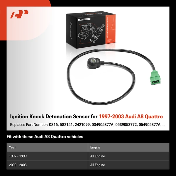 Ignition Knock Detonation Sensor for 1997-2003 Audi A8 Quattro
