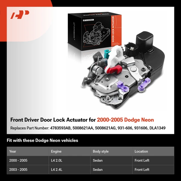 Front Driver Door Lock Actuator for 2000-2005 Dodge Neon