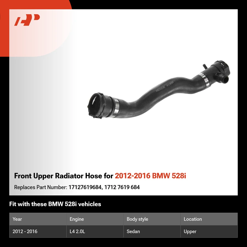 Front Upper Radiator Hose for 2012-2016 BMW 528i