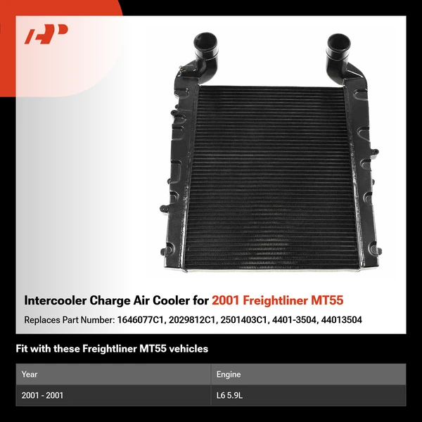 Intercooler Charge Air Cooler for 2001 Freightliner MT55