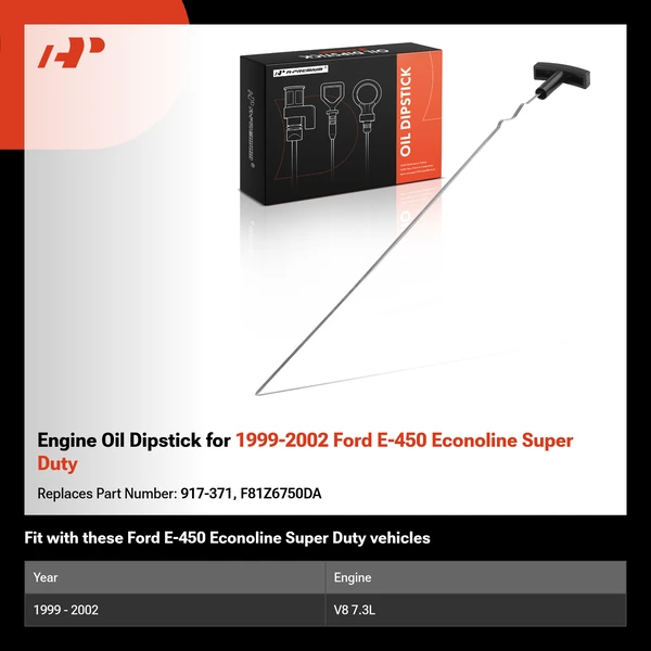Engine Oil Dipstick for 1999-2002 Ford E-450 Econoline Super Duty