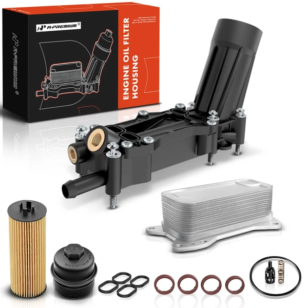 Oil Filter Housing Adapter with Cooler for Chrysler Dodge Jeep Ram 3.6L