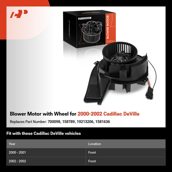 Blower Motor with Wheel for 2000-2002 Cadillac DeVille
