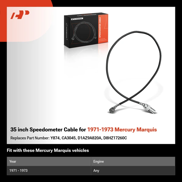 35 inch Speedometer Cable for 1971-1973 Mercury Marquis
