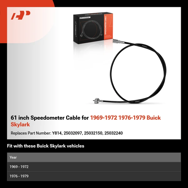 61 inch Speedometer Cable for 1969-1972 1976-1979 Buick Skylark
