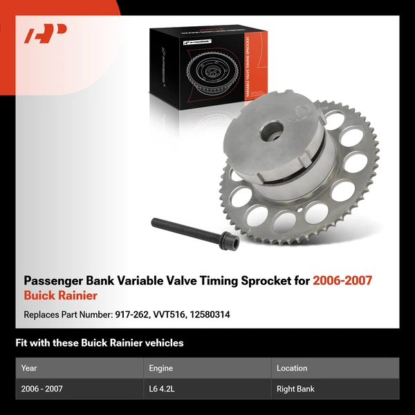 Passenger Bank Variable Valve Timing Sprocket for 2006-2007 Buick Rainier