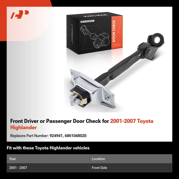 Front Driver or Passenger Door Check for 2001-2007 Toyota Highlander