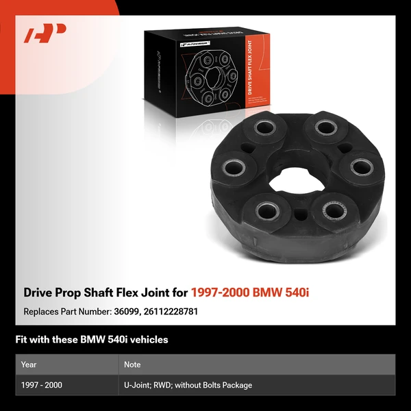 Drive Prop Shaft Flex Joint for 1997-2000 BMW 540i