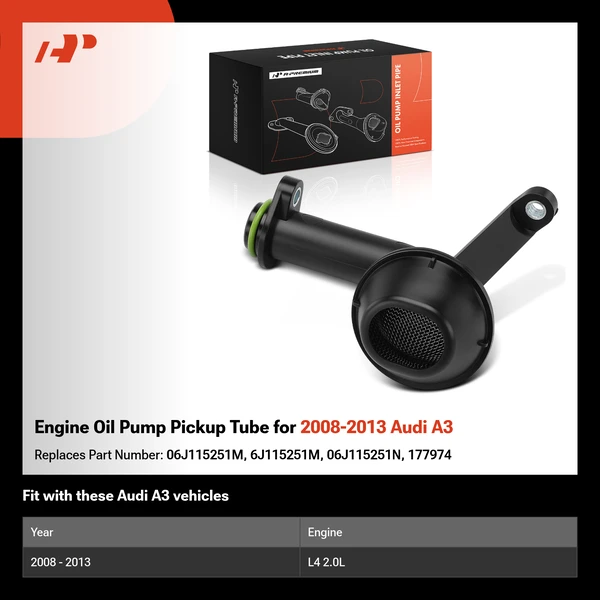 Engine Oil Pump Pickup Tube for 2008-2013 Audi A3