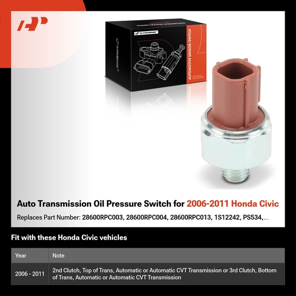 Auto Transmission Oil Pressure Switch for 2006-2011 Honda Civic