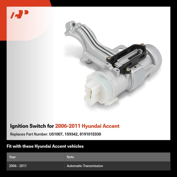 Ignition Switch for 2006-2011 Hyundai Accent