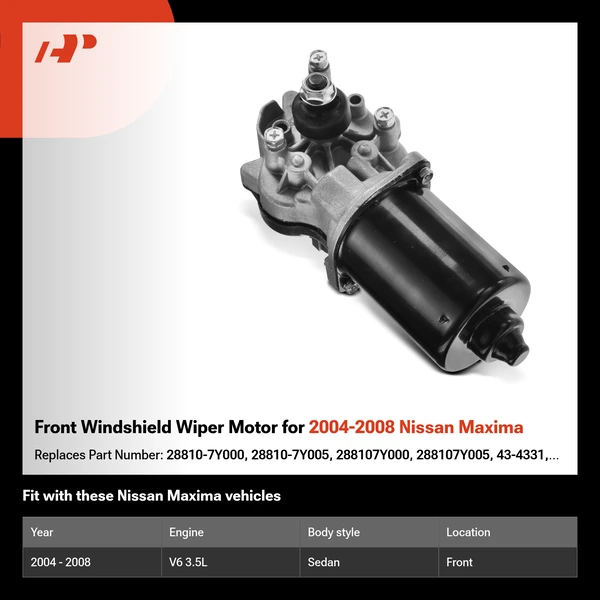 Front Windshield Wiper Motor for 2004-2008 Nissan Maxima
