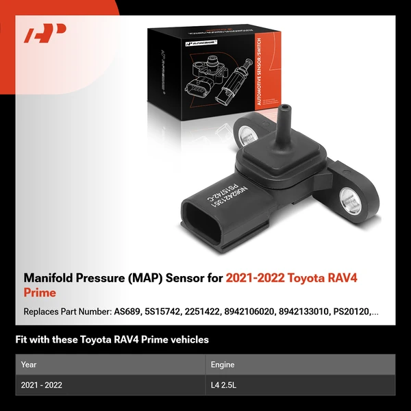 Manifold Pressure (MAP) Sensor for 2021-2022 Toyota RAV4 Prime