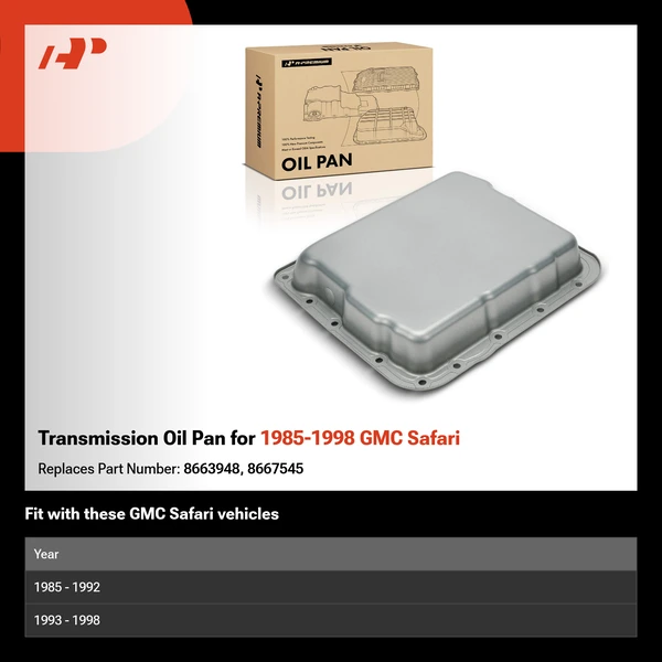 Transmission Oil Pan for 1985-1998 GMC Safari