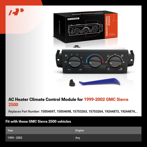 AC Heater Climate Control Module for 1999-2002 GMC Sierra 2500