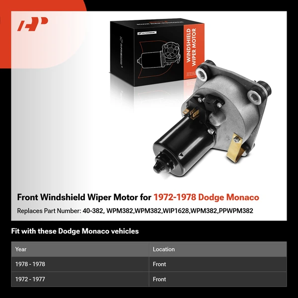 Front Windshield Wiper Motor for 1972-1978 Dodge Monaco