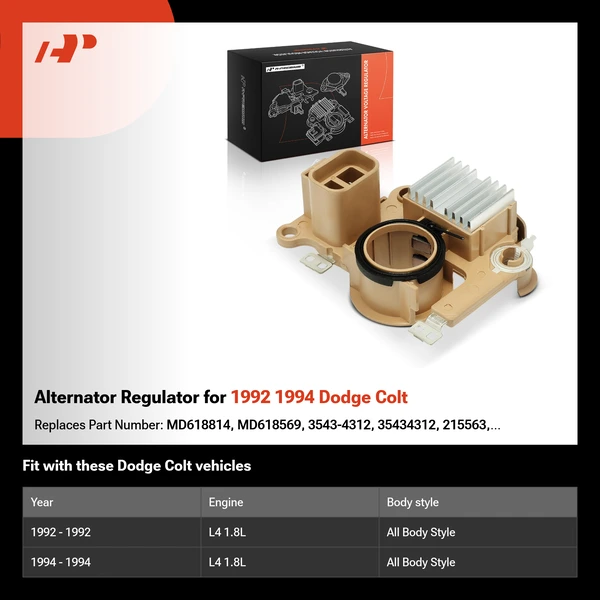 Alternator Regulator for 1992 1994 Dodge Colt