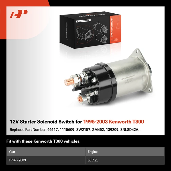 12V Starter Solenoid Switch for 1996-2003 Kenworth T300
