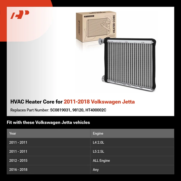 HVAC Heater Core for 2011-2018 Volkswagen Jetta