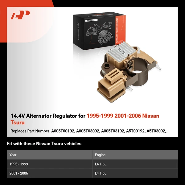 14.4V Alternator Regulator for 1995-1999 2001-2006 Nissan Tsuru