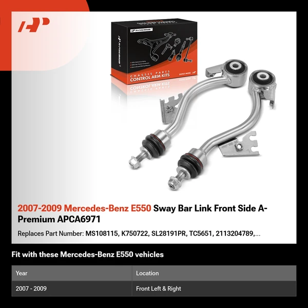 2007-2009 Mercedes-Benz E550 Sway Bar Link Front Side A-Premium APCA6971