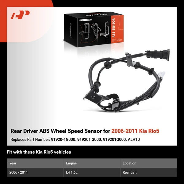 Rear Driver ABS Wheel Speed Sensor for 2006-2011 Kia Rio5