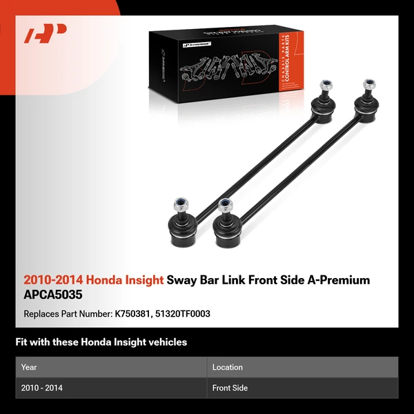 2010-2014 Honda Insight Sway Bar Link Front Side A-Premium APCA5035