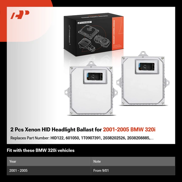 2 Pcs Xenon HID Headlight Ballast for 2001-2005 BMW 320i