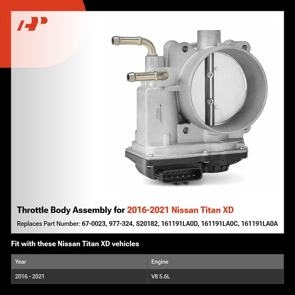 Throttle Body Assembly for 2016-2021 Nissan Titan XD