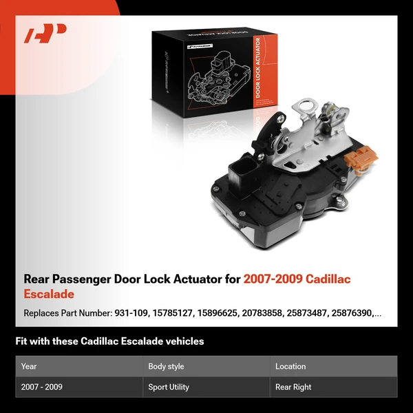 Rear Passenger Door Lock Actuator for 2007-2009 Cadillac Escalade