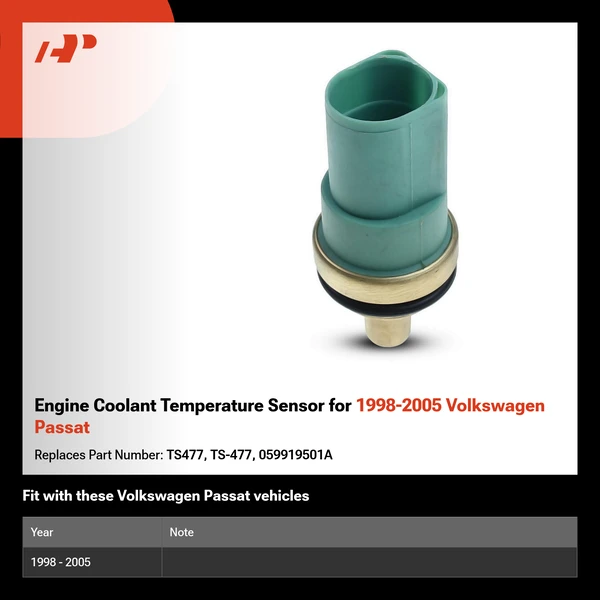 Engine Coolant Temperature Sensor for 1998-2005 Volkswagen Passat