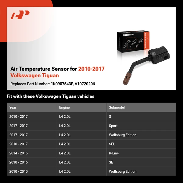 Air Temperature Sensor for 2010-2017 Volkswagen Tiguan