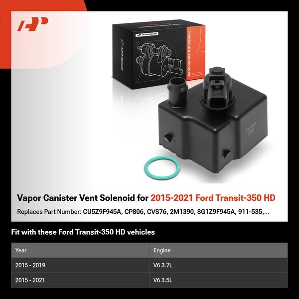 Vapor Canister Vent Solenoid for 2015-2021 Ford Transit-350 HD