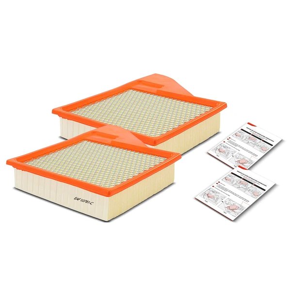 2 Pcs Engine Air Filter for Ford Mustang 2010-2014 4.6L 3.7L 5.0L