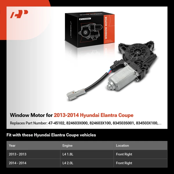 Window Motor for 2013-2014 Hyundai Elantra Coupe