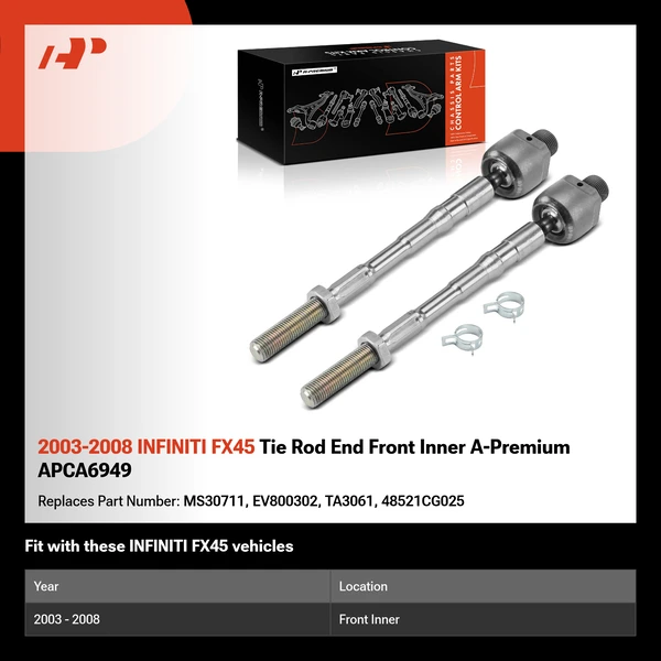 2003-2008 INFINITI FX45 Tie Rod End Front Inner A-Premium APCA6949