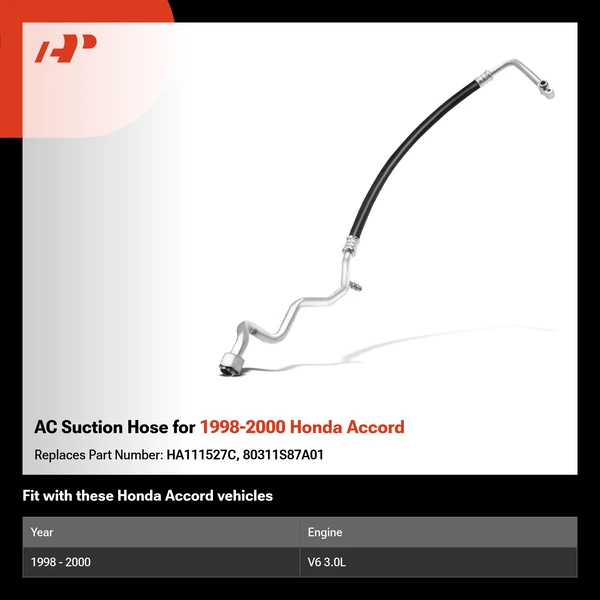 AC Suction Hose for 1998-2000 Honda Accord