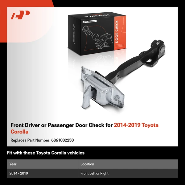 Front Driver or Passenger Door Check for 2014-2019 Toyota Corolla