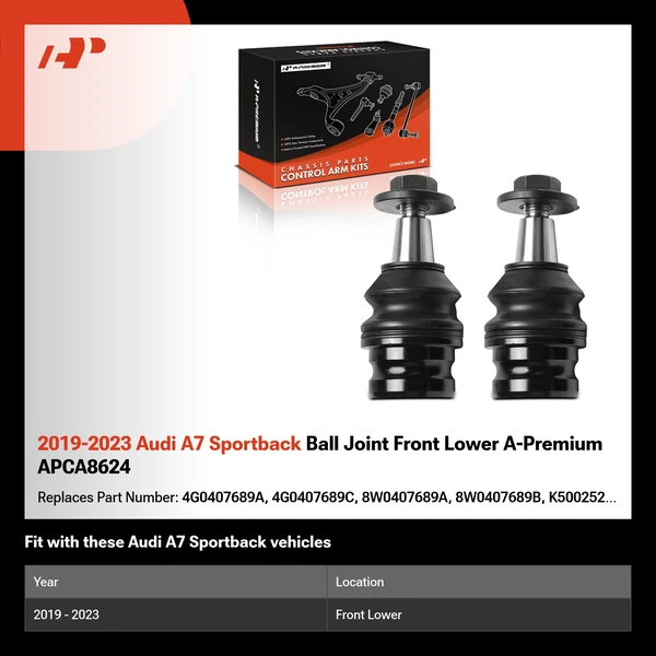 2019-2023 Audi A7 Sportback Ball Joint Front Lower A-Premium APCA8624