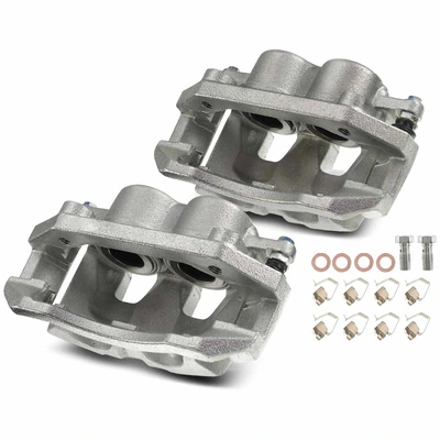 2 Pcs Front Brake Caliper with Bracket