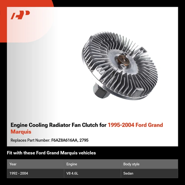 Engine Cooling Radiator Fan Clutch for 1995-2004 Ford Grand Marquis