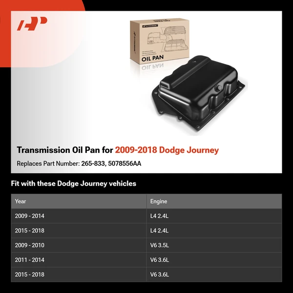 Transmission Oil Pan for 2009-2018 Dodge Journey